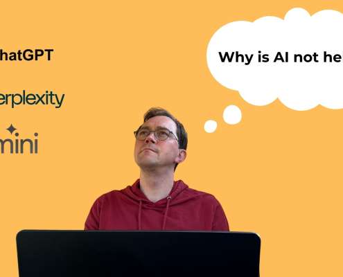 Simon looking at a list of AI writing tools asking the question "why is AI not helping?"